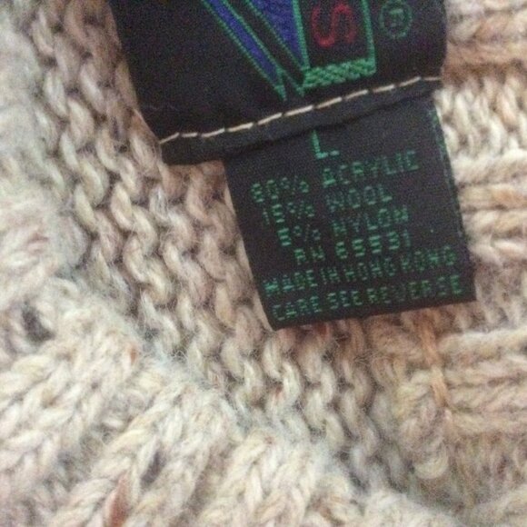 ETCHINGS Vintage Southwestern Aztec Wool Blend 90s Retro Sweater Size Large - Picture 4 of 5